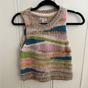 Colorful Knit Sleeveless Sweater
